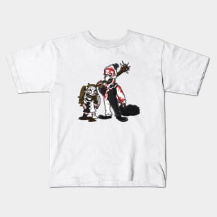 Terrifier 2- Art the Clown and Little Pale girl Kids T-Shirt